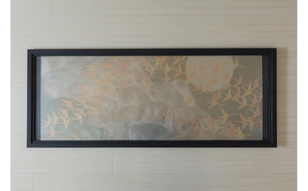 和モダン　鶴　壁掛け