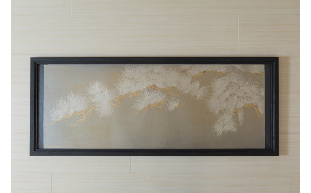 和モダン　松　壁掛け