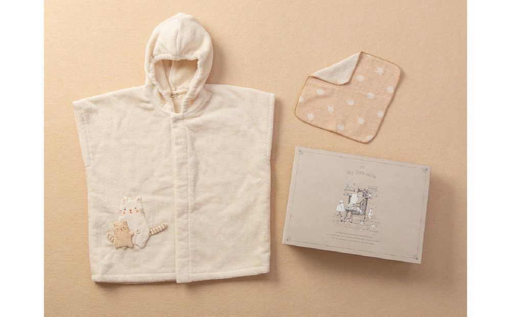 バスポンチョ＆ハンカチ　ギフトボックス付き&nbsp;TAK122