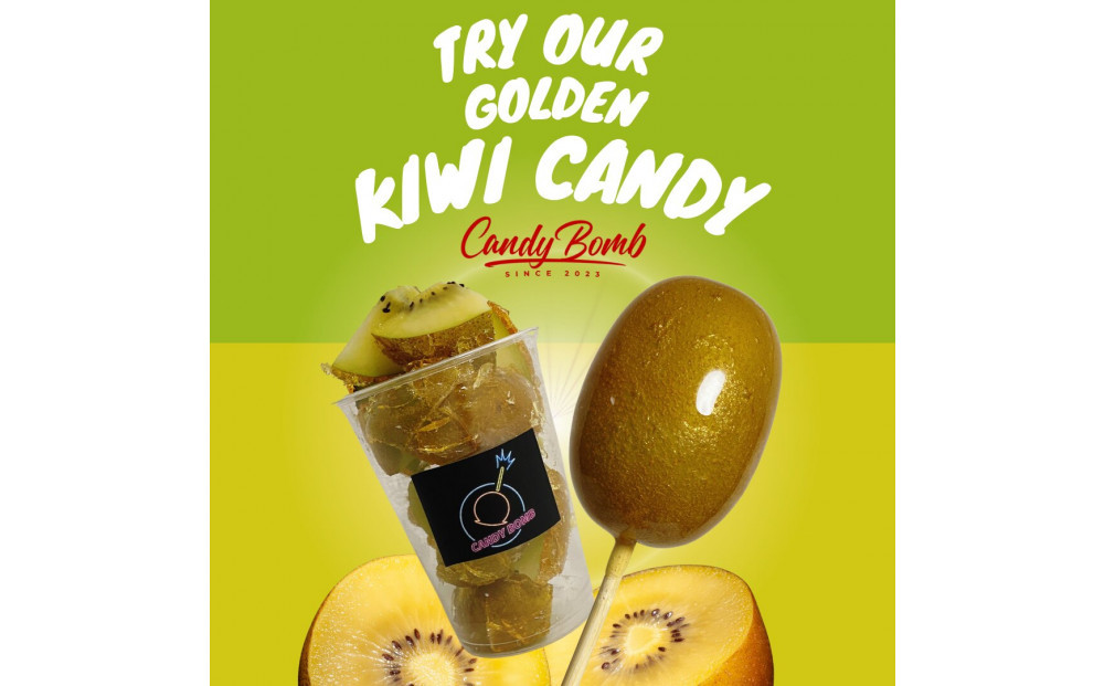 CANDY&nbsp;BOMBの”ばえる”ゴールデンキウイ飴&nbsp;6個入り