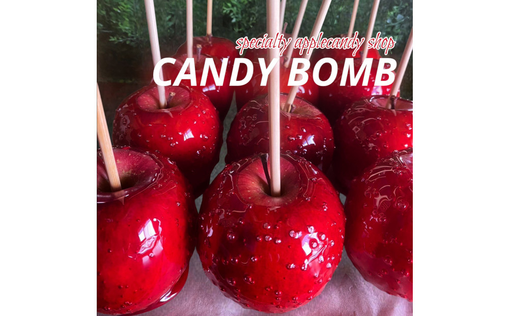 CANDY&nbsp;BOMBの”ばえる”りんご飴&nbsp;3個入り