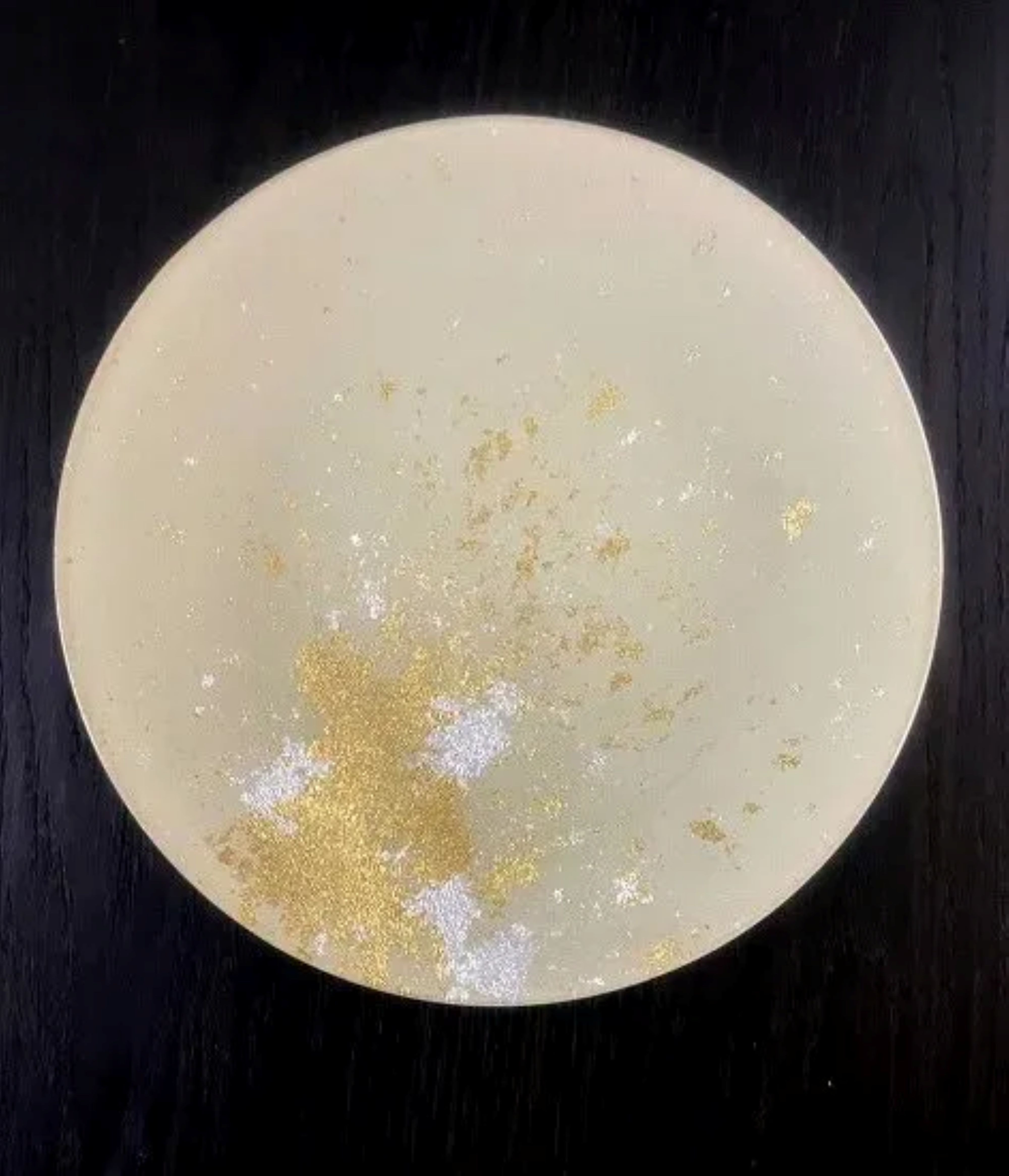 フラットプレート(D)&nbsp;古代塗り金箔漆白［NF214］