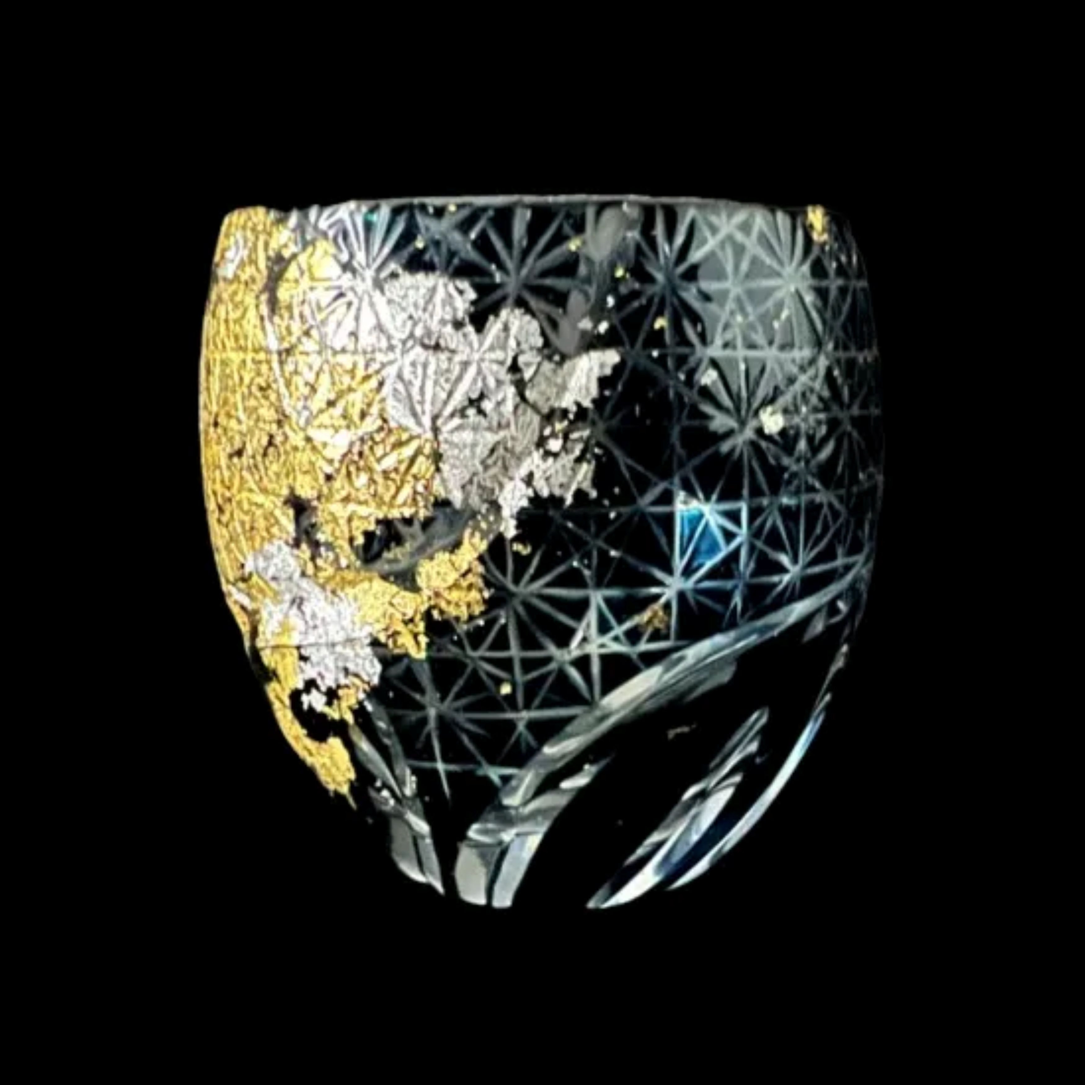 箔舞切子グラス100&nbsp;ダークブルー