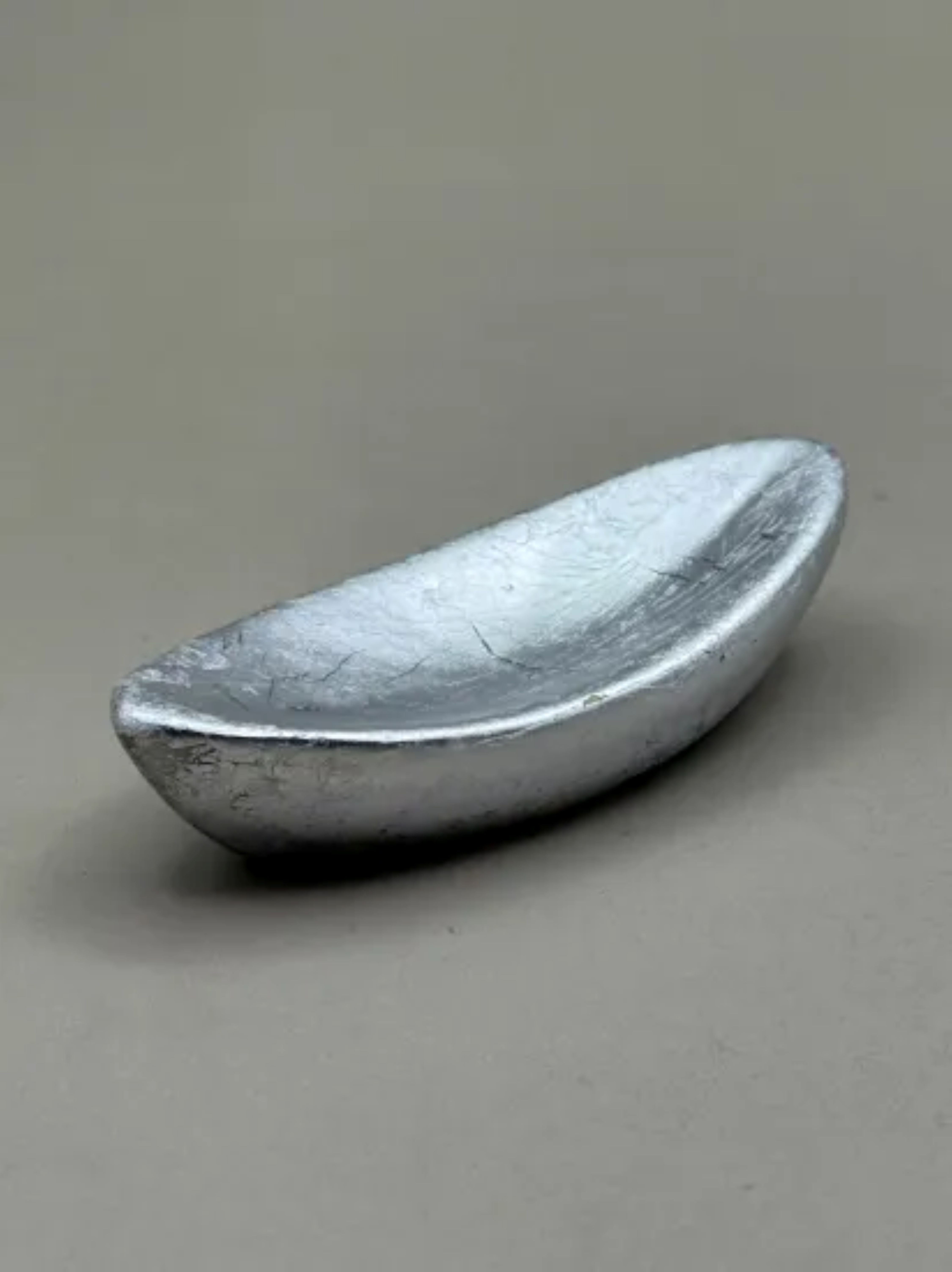 箸置き&nbsp;舟型&nbsp;箔貼り銀［NF225］