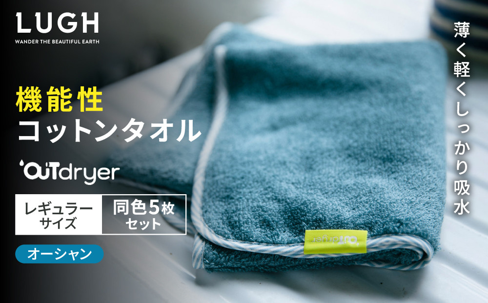 OUTdryer&nbsp;/&nbsp;レギュラーサイズ　&nbsp;同色5枚セット【オーシャン】