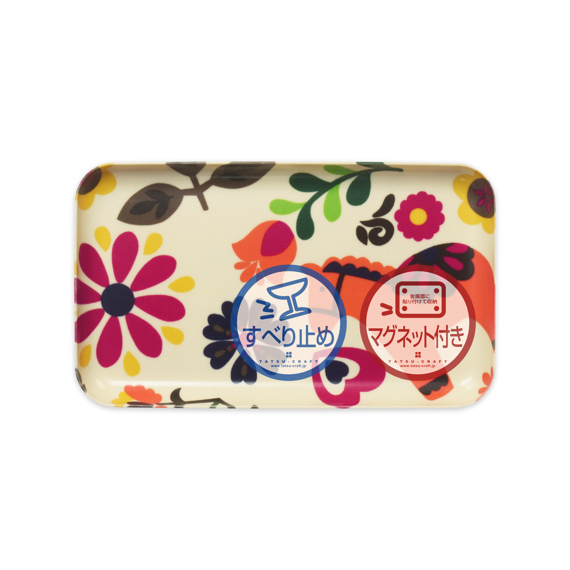 TATSU-CRAFT&nbsp;マグネットトレー&nbsp;SS&nbsp;21.5cm&nbsp;ポルカ&nbsp;すべり止め付き&nbsp;［Tk1060］