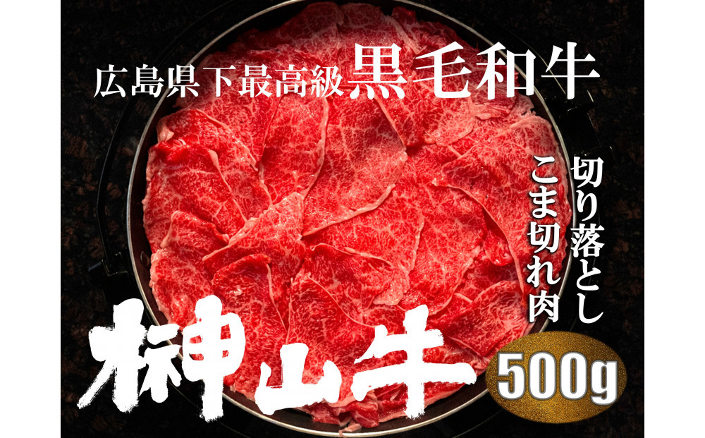 【訳あり】希少黒毛和牛「榊山牛」こま切れ肉500g（250g×２）すき焼き&nbsp;しゃぶしゃぶ&nbsp;肉じゃが&nbsp;黒毛和牛&nbsp;グルメ&nbsp;&nbsp;おすすめ