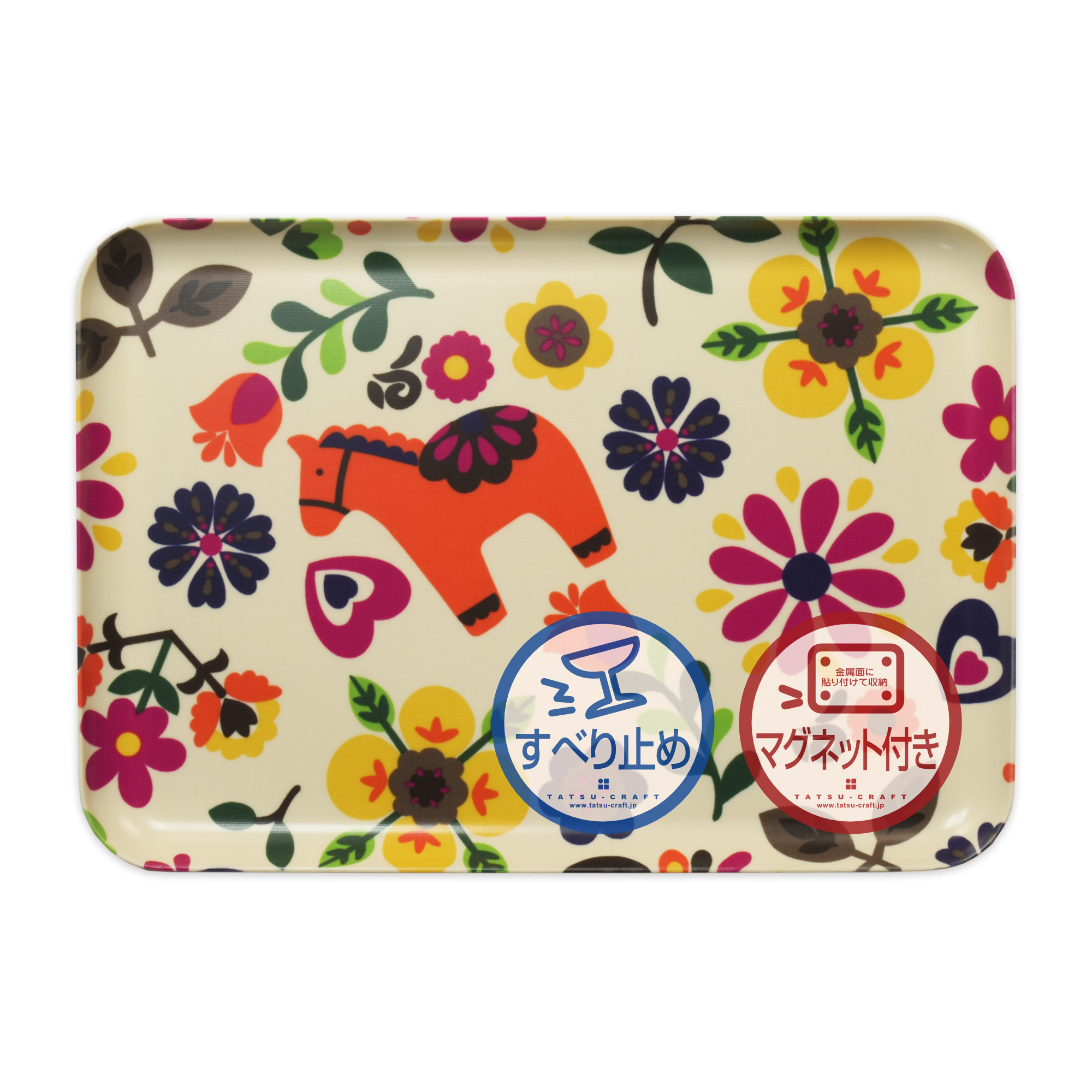 TATSU-CRAFT&nbsp;マグネットトレー&nbsp;M&nbsp;33cm&nbsp;ポルカ&nbsp;すべり止め付き&nbsp;［Tk1091］
