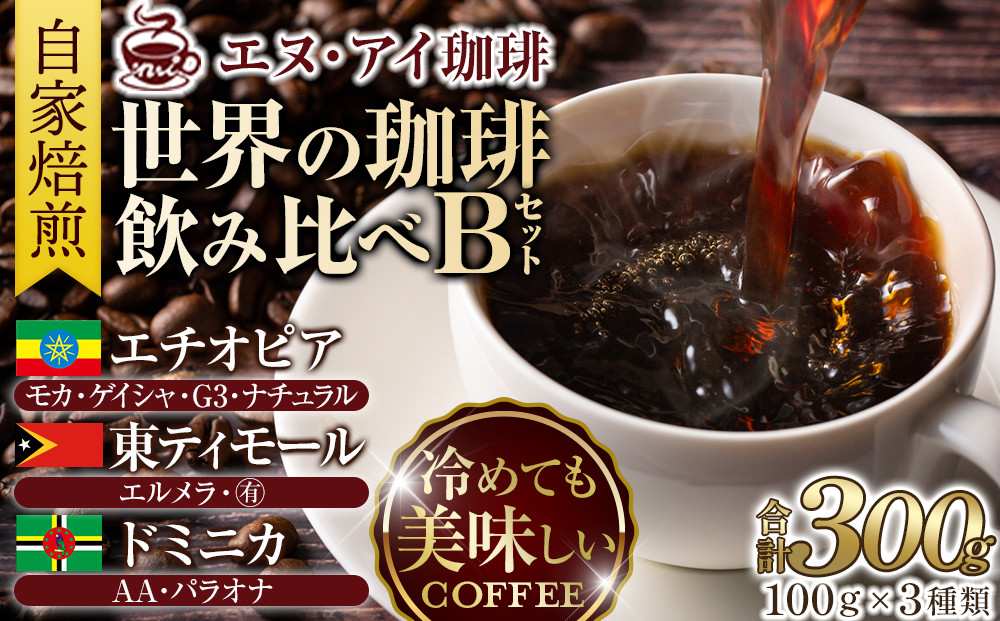 冷めても美味しく飲める珈琲を焙煎後1or2日の鮮度で発送する自家焙煎珈琲！【Bセット】＜豆＞
