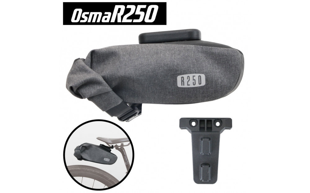 OsmaR250&nbsp;防水サドルバッグスモール&nbsp;&nbsp;グレー/ブラック