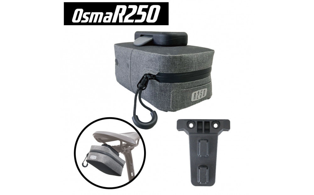OsmaR250&nbsp;防水サドルバッグミニ&nbsp;&nbsp;グレー/ブラック