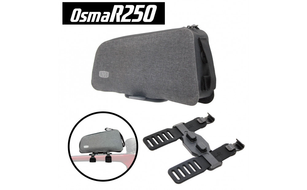 OsmaR250&nbsp;防水トップチューブバッグ&nbsp;グレー/ブラック