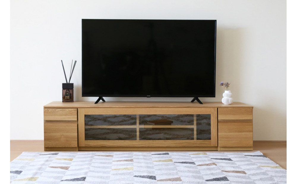 【開梱設置】高野木工&nbsp;ASTER&nbsp;SET7&nbsp;アスター&nbsp;180TV天板&nbsp;+&nbsp;30TVチェスト&nbsp;+&nbsp;120TVガラス扉&nbsp;+&nbsp;30TVチェスト&nbsp;オーク【10年保証】