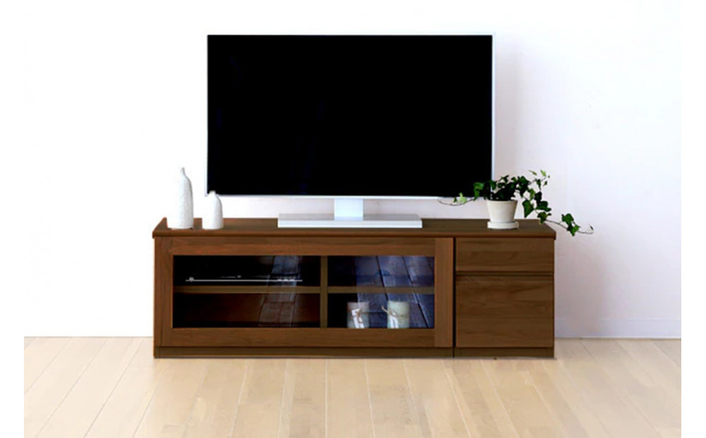 【開梱設置】高野木工&nbsp;ASTER&nbsp;SET4&nbsp;アスター&nbsp;120TV天板&nbsp;+&nbsp;90TVガラス扉&nbsp;+&nbsp;30TVチェスト&nbsp;ウォルナット【10年保証】