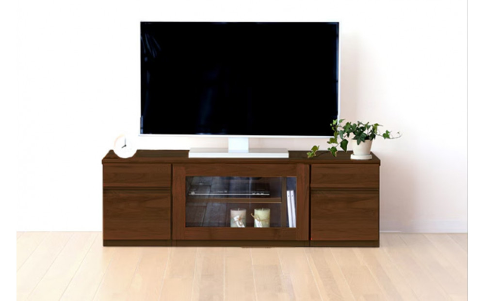 【開梱設置】高野木工&nbsp;ASTER&nbsp;SET2&nbsp;アスター&nbsp;120TV天板&nbsp;+&nbsp;30TVチェスト&nbsp;+&nbsp;60TVガラス扉&nbsp;+&nbsp;30TVチェスト&nbsp;ウォルナット【10年保証】