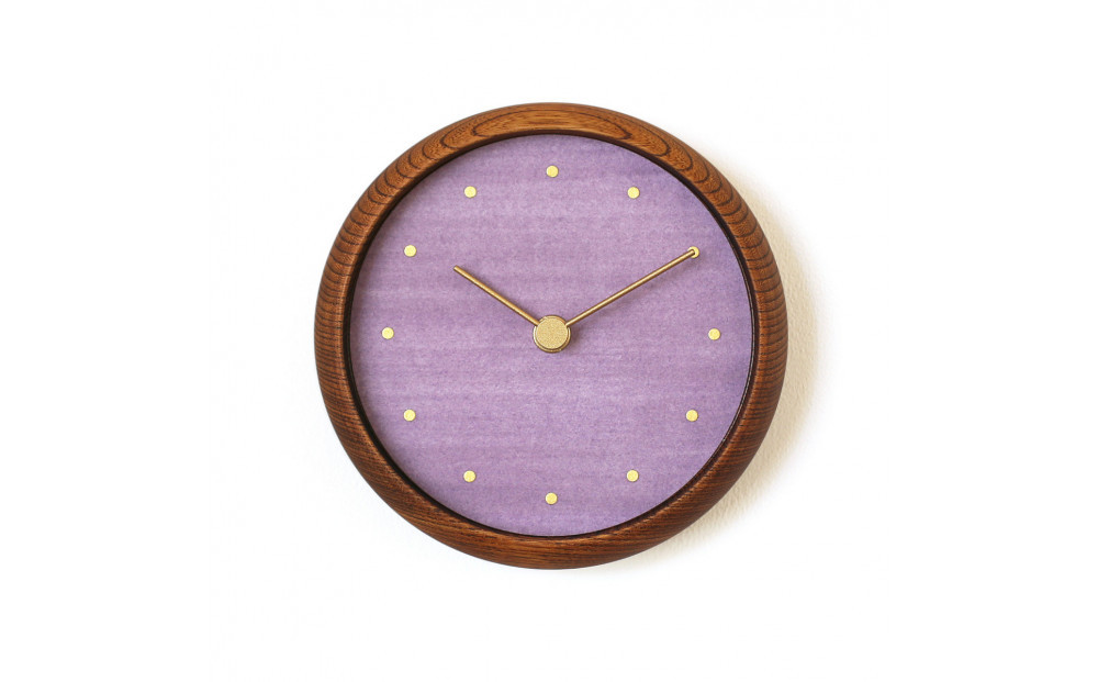 はなもっこ&nbsp;掛時計&nbsp;藤紫　ブラウン&nbsp;時計&nbsp;金沢市&nbsp;石川県&nbsp;インテリア&nbsp;シンプル&nbsp;&nbsp;雑貨&nbsp;日用品&nbsp;日用雑貨&nbsp;石川&nbsp;金沢&nbsp;北陸&nbsp;復興支援&nbsp;復興応援