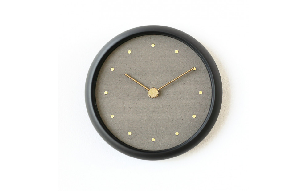 はなもっこ&nbsp;掛時計&nbsp;淡墨　ブラック&nbsp;時計&nbsp;金沢市&nbsp;石川県&nbsp;インテリア&nbsp;シンプル&nbsp;&nbsp;雑貨&nbsp;日用品&nbsp;日用雑貨&nbsp;石川&nbsp;金沢&nbsp;北陸&nbsp;復興支援&nbsp;復興応援