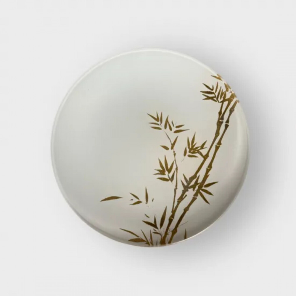 丸小皿&nbsp;竹&nbsp;純白&nbsp;［NF258］