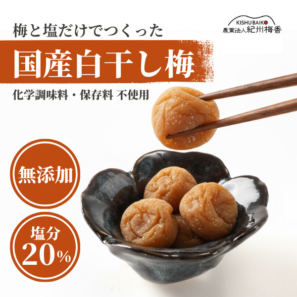 無添加&nbsp;塩だけ&nbsp;昔ながらの梅干し&nbsp;南高梅&nbsp;紀州梅香&nbsp;完熟&nbsp;白干し梅&nbsp;訳あり&nbsp;つぶれ梅1kg&nbsp;（500gパック×2個）&nbsp;塩分20%&nbsp;20-G&nbsp;［KU14］
