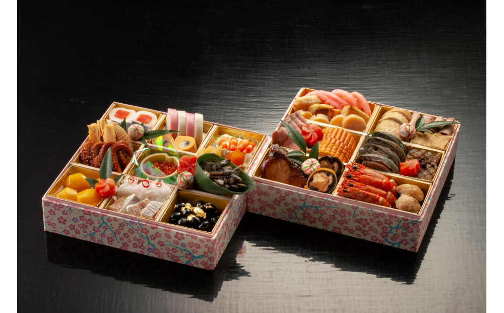 【店舗受取限定】桜坂観山荘&nbsp;料亭おせち2段重&nbsp;引換チケット&nbsp;福岡市