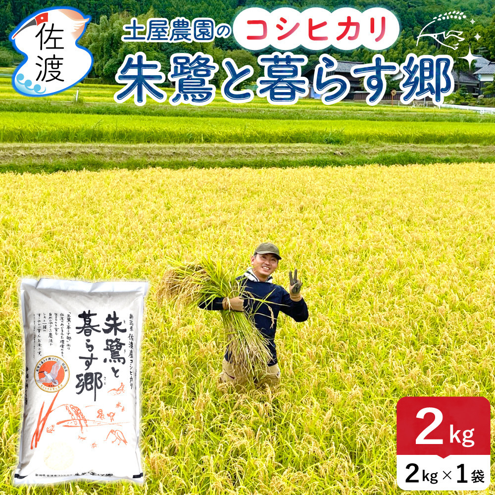 佐渡島産コシヒカリ「朱鷺と暮らす郷」白米2kg(2kg×1袋)&nbsp;土屋農園&nbsp;令和7年産&nbsp;特別栽培米