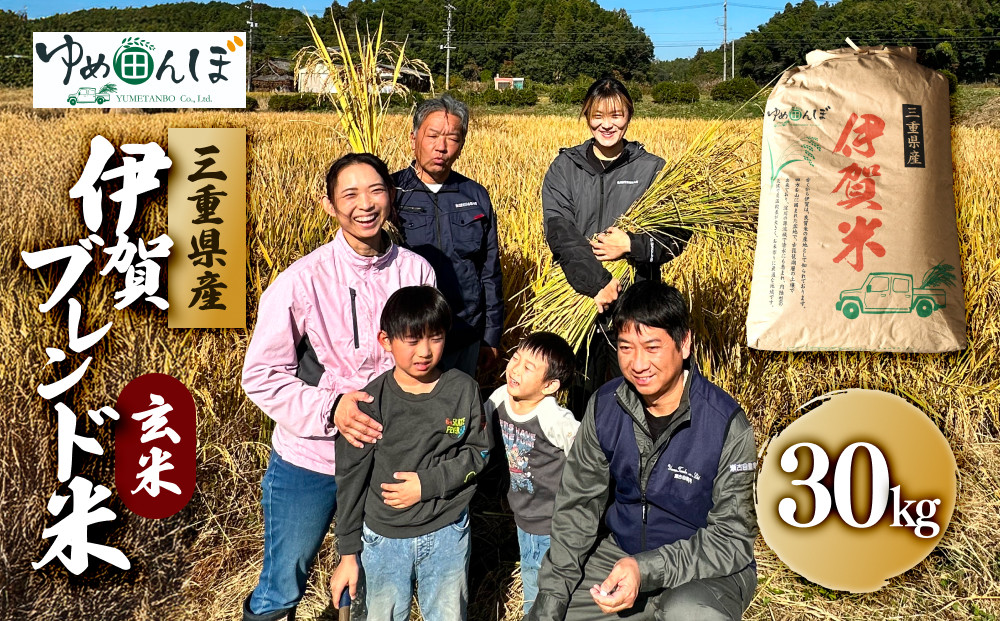 三重県産　伊賀ブレンド米　30kg　玄米