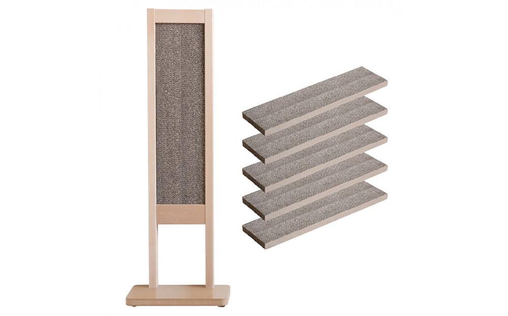 「木製&nbsp;爪とぎスタンド＋交換用ダンボール5枚」