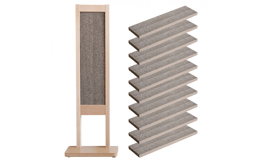 「木製&nbsp;爪とぎスタンド＋交換用ダンボール10枚」