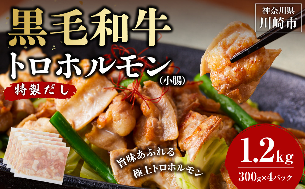 黒毛和牛トロホルモン（小腸）　特製だし1.2kg&nbsp;(&nbsp;300g&nbsp;×4パック&nbsp;)【2026年3月発送】