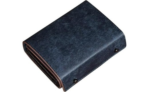 メンズ二つ折り財布&nbsp;濃藍　