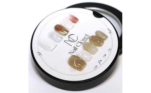 ネイルチップ　ショート【月白】Lサイズ　Antellijan大宮ネイルサロンのハンドメイド　S2-L