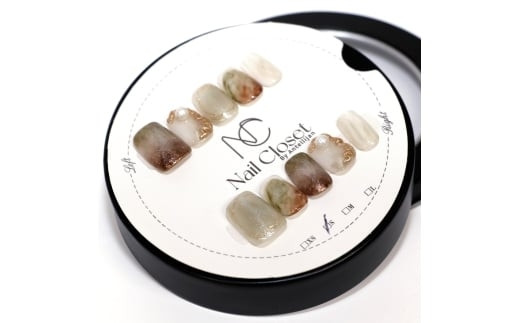 ネイルチップ　ショート【玉響】Sサイズ　Antellijan大宮ネイルサロンのハンドメイド　S5-S