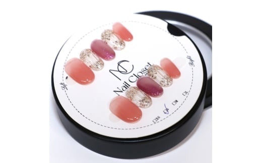 ネイルチップ　ミディアム【桜恋】XSサイズ　Antellijan大宮ネイルサロンのハンドメイド　M1-XS