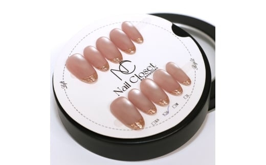 ネイルチップ　ミディアム【艶羽衣】Lサイズ　Antellijan大宮ネイルサロンのハンドメイド　M5-L