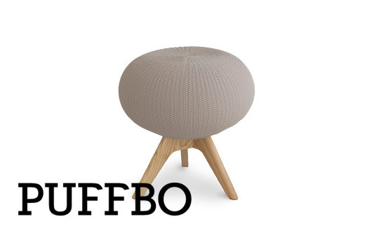 PUFFBO（パフボ）Sサイズ＜座面：ベージュ×脚：ナチュラル＞　