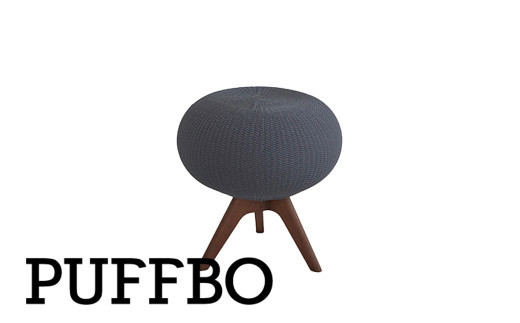 PUFFBO（パフボ）Sサイズ＜座面：ダークグレー×脚：ダークブラウン＞　
