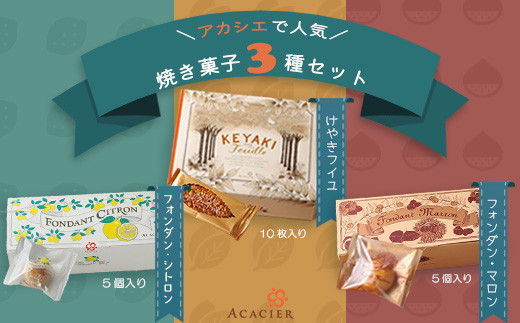 フォンダン・シトロン/フォンダン・マロン/けやきフイユの詰め合わせ　