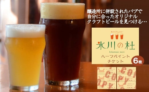 ハーフパイントチケット（氷川ブリュワリーオリジナルピンバッジ付）　