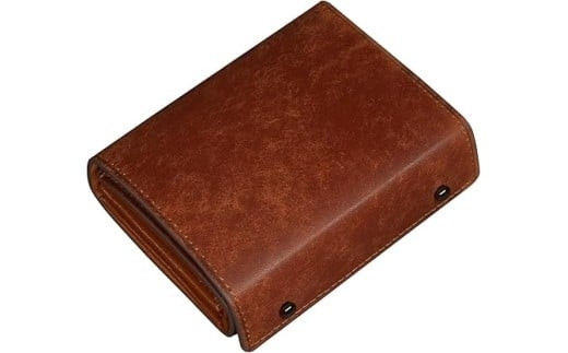 メンズ二つ折り財布&nbsp;弁柄色　