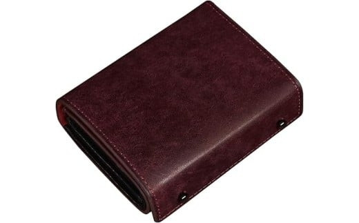 メンズ二つ折り財布&nbsp;葡萄色　