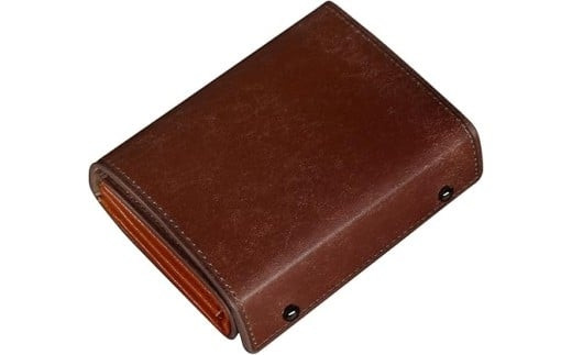 メンズ二つ折り財布&nbsp;赤褐色　