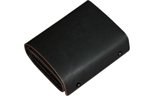 メンズ二つ折り財布&nbsp;黒色　