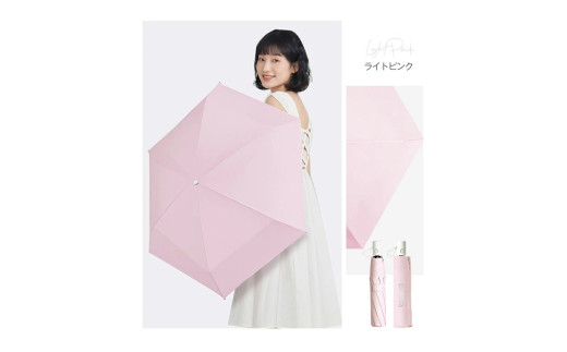 自動開閉折りたたみ傘&nbsp;6本骨　ライトピンク　