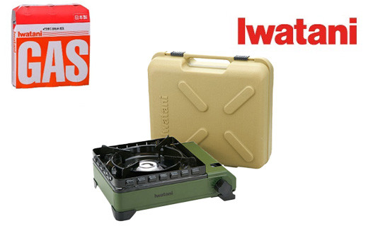 イワタニ&nbsp;カセットフー&nbsp;タフまる&nbsp;オリーブ+カセットガス3P　