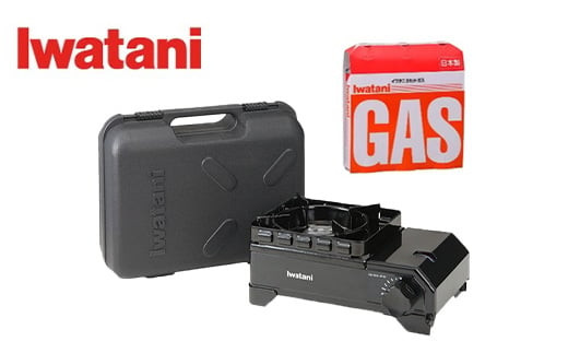 イワタニ&nbsp;カセットフー&nbsp;タフまるジュニア&nbsp;ブラック+カセットガス3P　