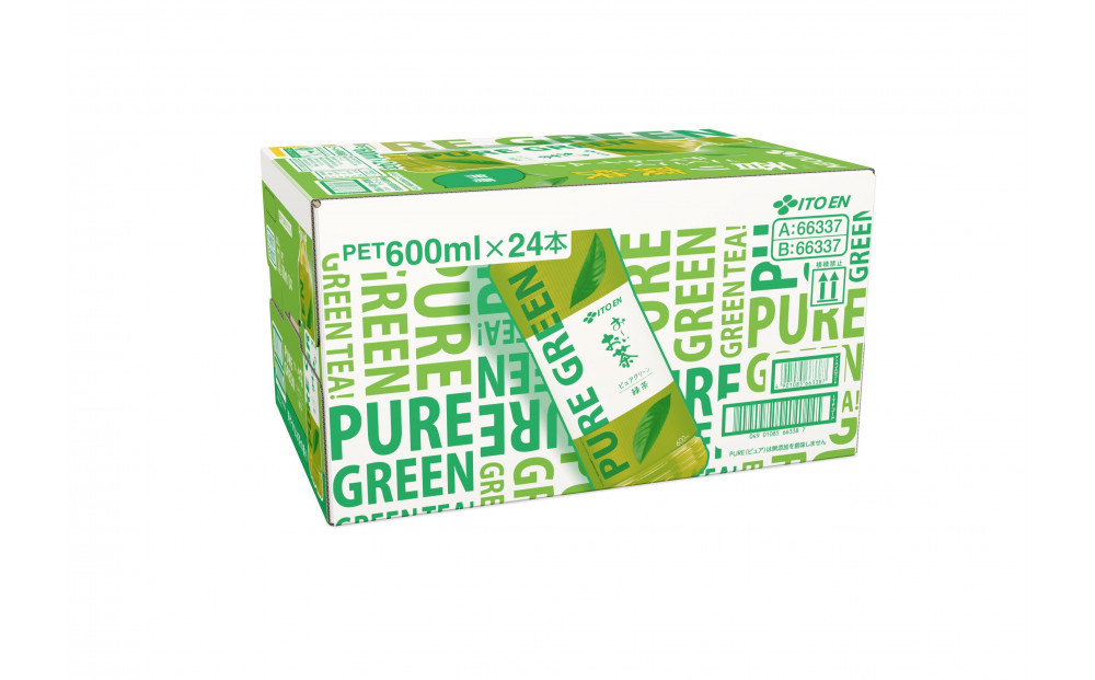 生活応援寄付額】お～いお茶 PURE GREEN 緑茶 600ml×24本セット