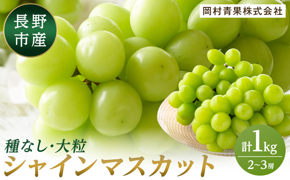 金オ岡村青果株式会社　長野市産&nbsp;シャインマスカット1kg【2026年9月以降出荷分】フルーツ&nbsp;ぶどう&nbsp;葡萄&nbsp;果物&nbsp;人気&nbsp;種なし&nbsp;数量限定&nbsp;令和8年&nbsp;産地&nbsp;長野&nbsp;|&nbsp;&nbsp;シャインマスカット&nbsp;ぶどう&nbsp;フルーツ&nbsp;果物&nbsp;人気&nbsp;おすすめ&nbsp;ギフト&nbsp;プレゼント&nbsp;送料無料&nbsp;長野県&nbsp;長野市&nbsp;信州&nbsp;信濃&nbsp;ふるさと納税