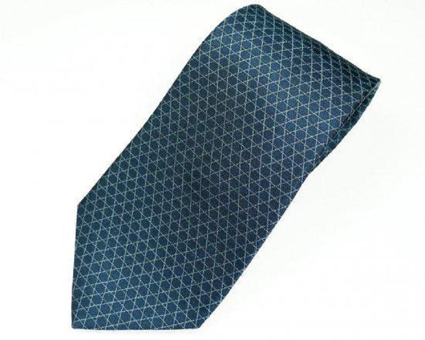 郡内織物「富士桜工房」シルクネクタイ&nbsp;籠目&nbsp;納戸色