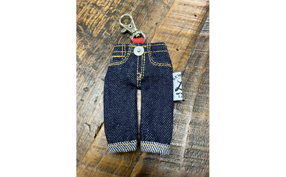 キーホルダー&nbsp;ミニジーンズ&nbsp;(全長13cm)