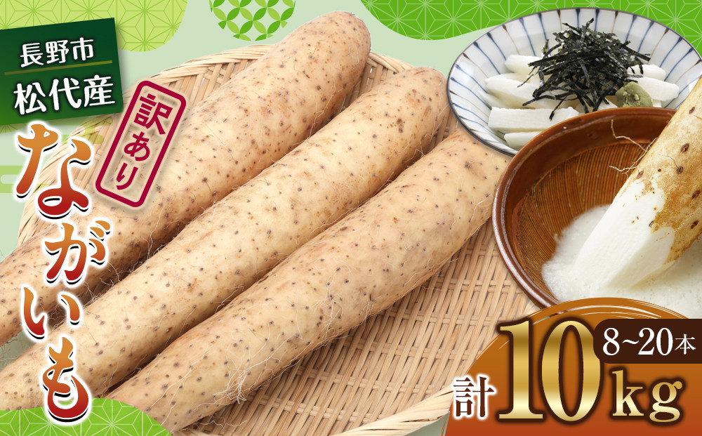 高野農園　長野市松代産&nbsp;TAKANO農園　長いも&nbsp;約10kg（訳あり）【8～20本】長芋　ながいも&nbsp;|&nbsp;ながいも&nbsp;野菜&nbsp;いも&nbsp;芋&nbsp;大容量&nbsp;人気&nbsp;おすすめ&nbsp;根菜&nbsp;健康&nbsp;長野県&nbsp;長野市&nbsp;信州&nbsp;信濃&nbsp;ふるさと納税